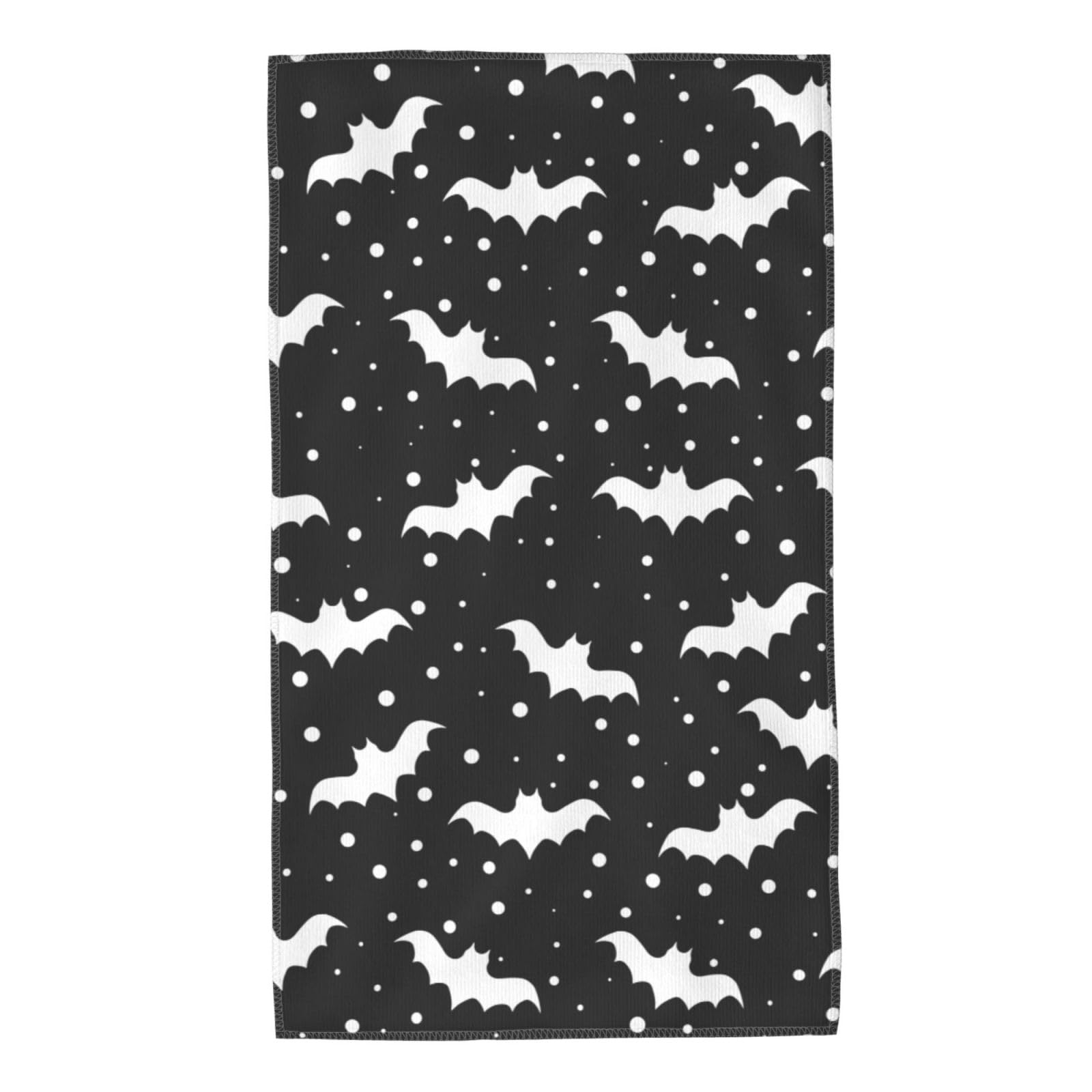 FJQWKLF Halloween Bats Super Soft Hand Towels 27.5x15.7inch Multi-Purpose Skin-Friendly Absorbent Thin Bathroom Towels