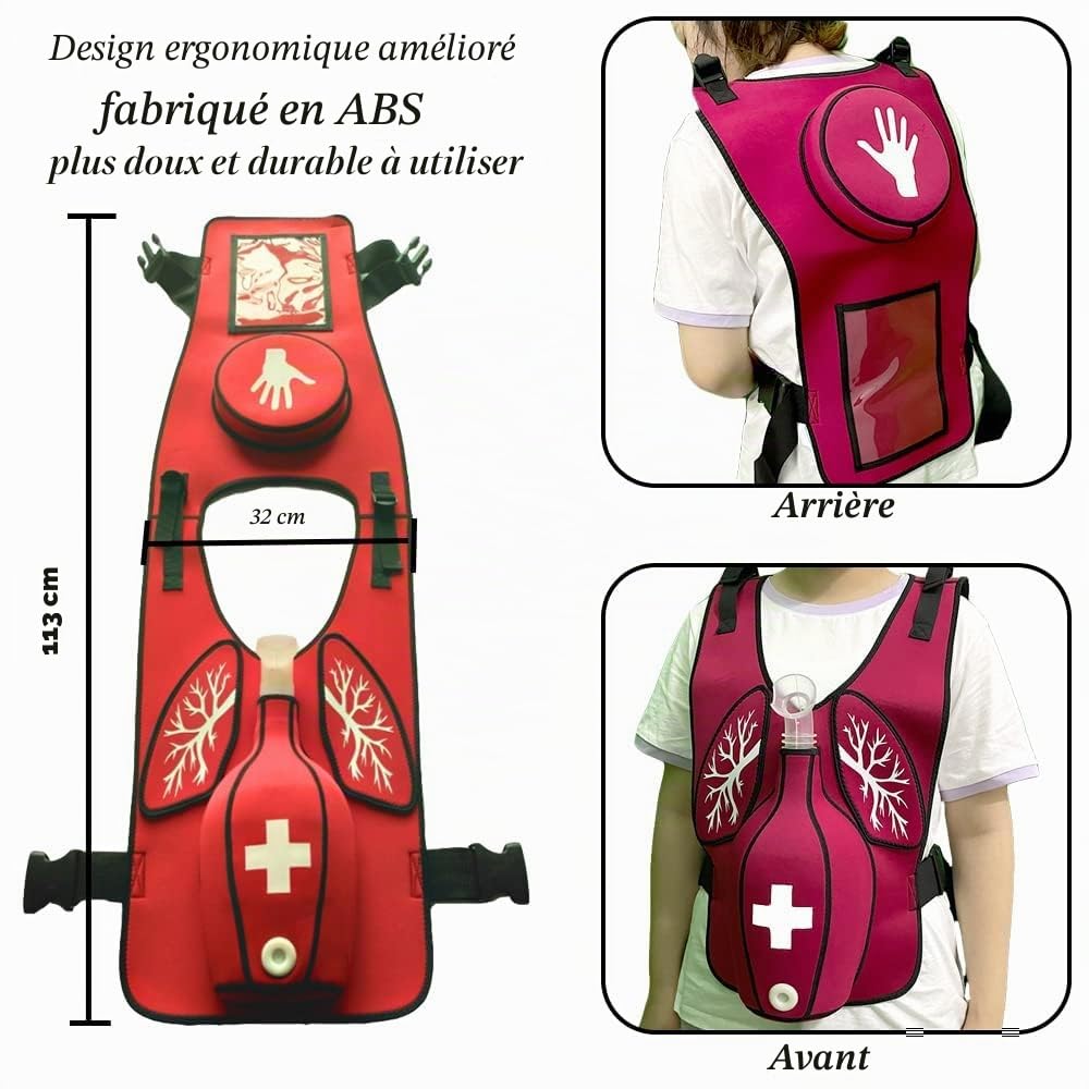 Gilet d'entraînement anti-étouffement pour les premiers secours Heimlik - Accessoire pédagogique pour infirmière, étudiant