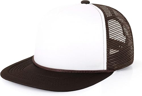 CHOK.LIDS Flat Bill - Gorra de béisbol de malla de ala plana para hombres y mujeres, ajustable, con cierre a presión
