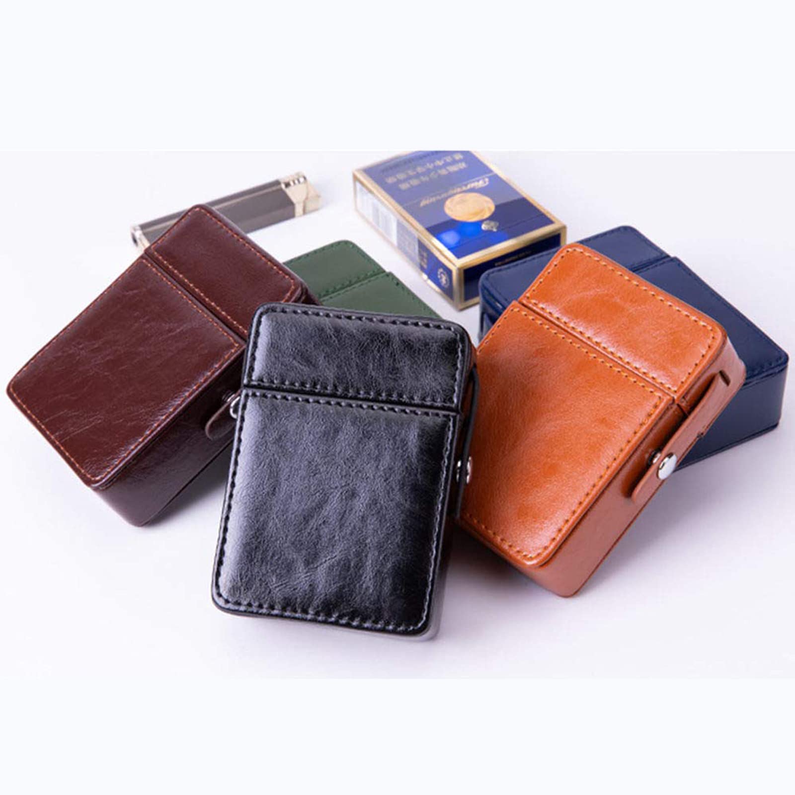mens leather cigarette case Genuine Leather Cigarette Case Holder with Lighter Pocket 92812 (C) mens leather cigarette case Genuine Leather Cigarette Case Holder with Lighter Pocket 92812 (C)