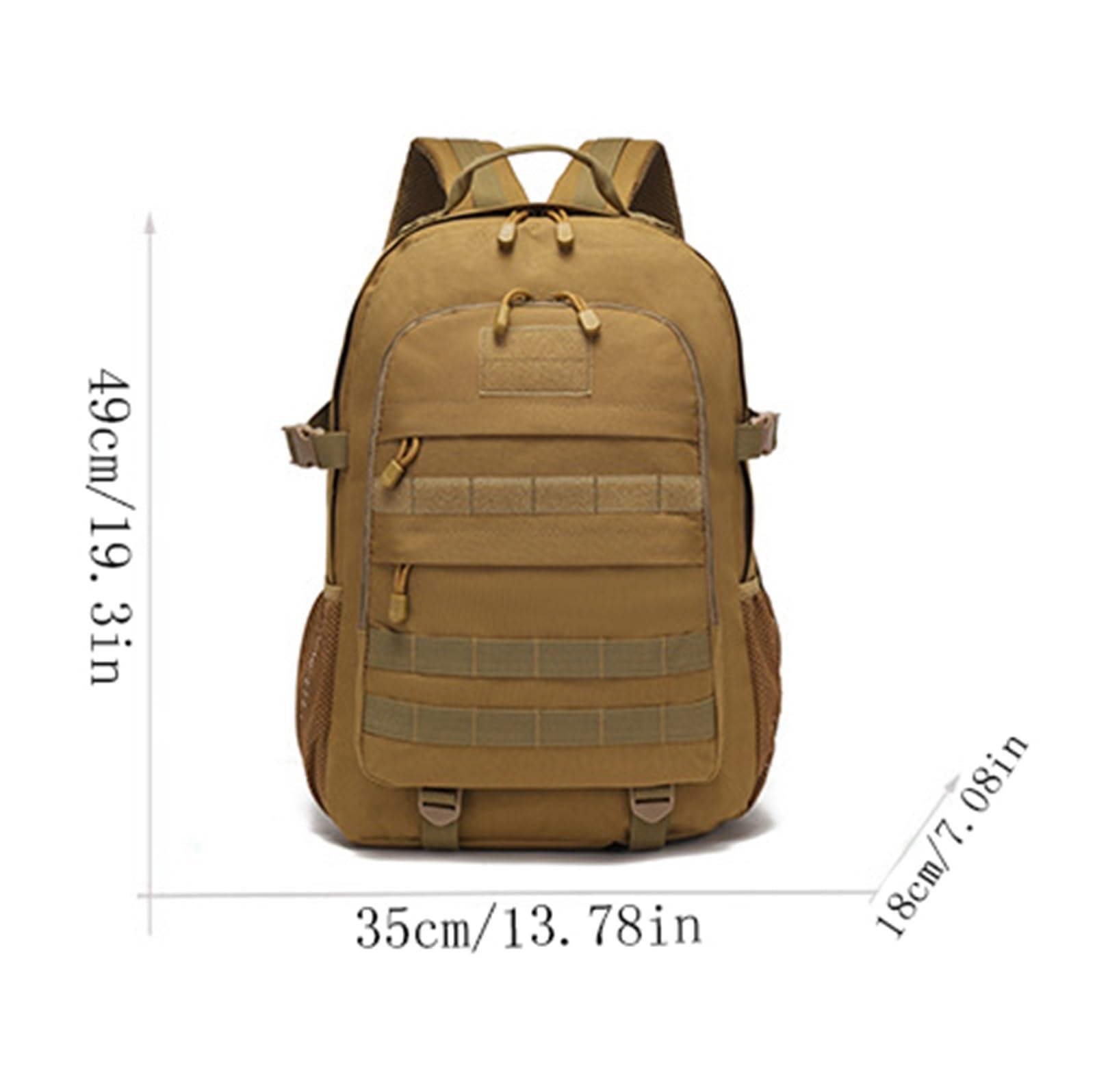 Taktyczny Plecak, Swobodny 35L Wodoodporny Oddychający Odporny Polowanie Trekking Wojskowy, Plecak Bug Out Bag Army 3 Days Pack Bags, Dla Mężczyzn Kobiet, Sport, Na Zewnątrz, Wycieczki(Gray Camouflage