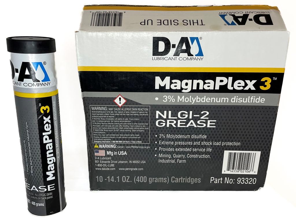 Magnaplex 3 NLGI 2 14oz Grease Tubes 10 Tube Case 3