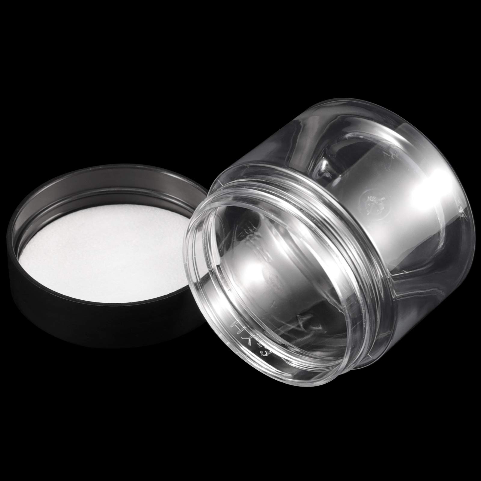 Kunststoffbehälter mit Deckel, BPA-frei, lebensmittelecht, mit Deckel, breite Öffnung, Kunststoff, Kosmetikbehälter für Reisen, Beauty-Produkte, Flüssigkeiten, 68 Stück
