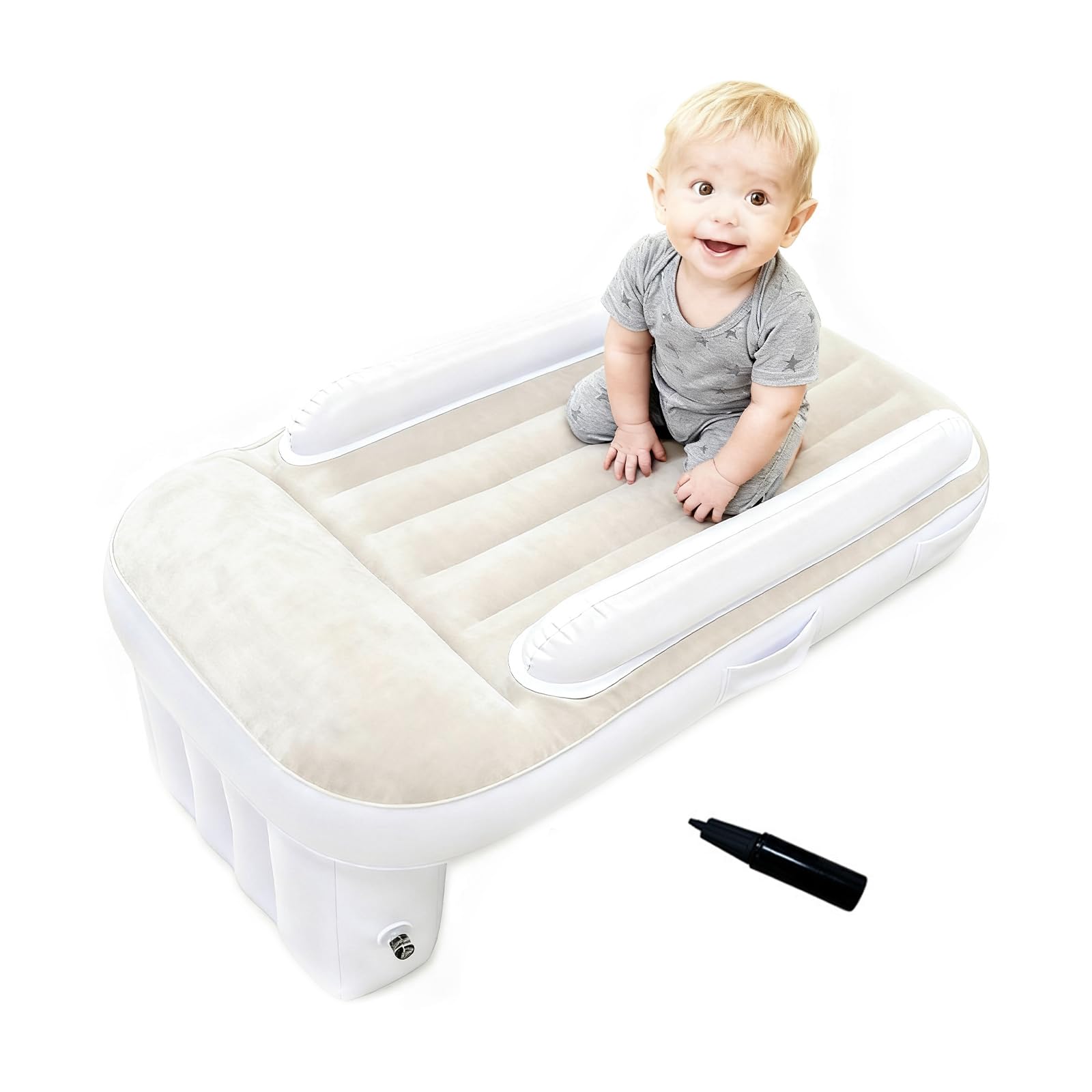 Letto Gonfiabile Avec balustrades, Riduttore Lettino Doux, Respirant et Portable, Riduttore Lettino Neonato Dell'aereo Del Bambino per aereo, auto, treno, lettino da via