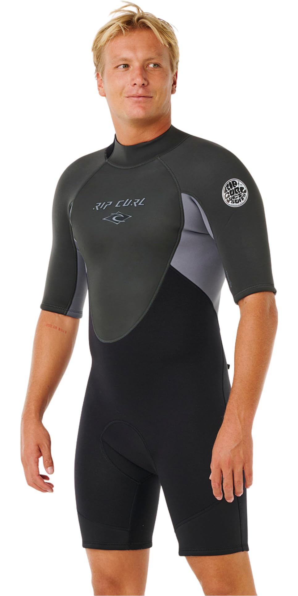 Rip Curl 2026 Hommes Omega 2mm Back Zip Shorty Combinaison Néoprène 128MSP - Grey