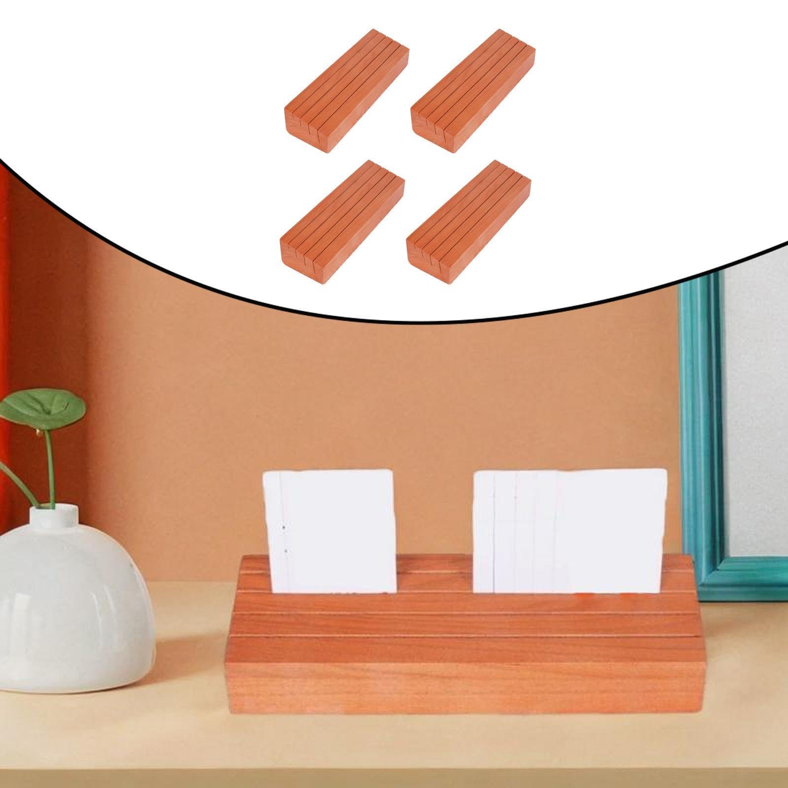 Soportes de Madera para Cartas de Juego para Niños Y Ancianos, 4 Piezas