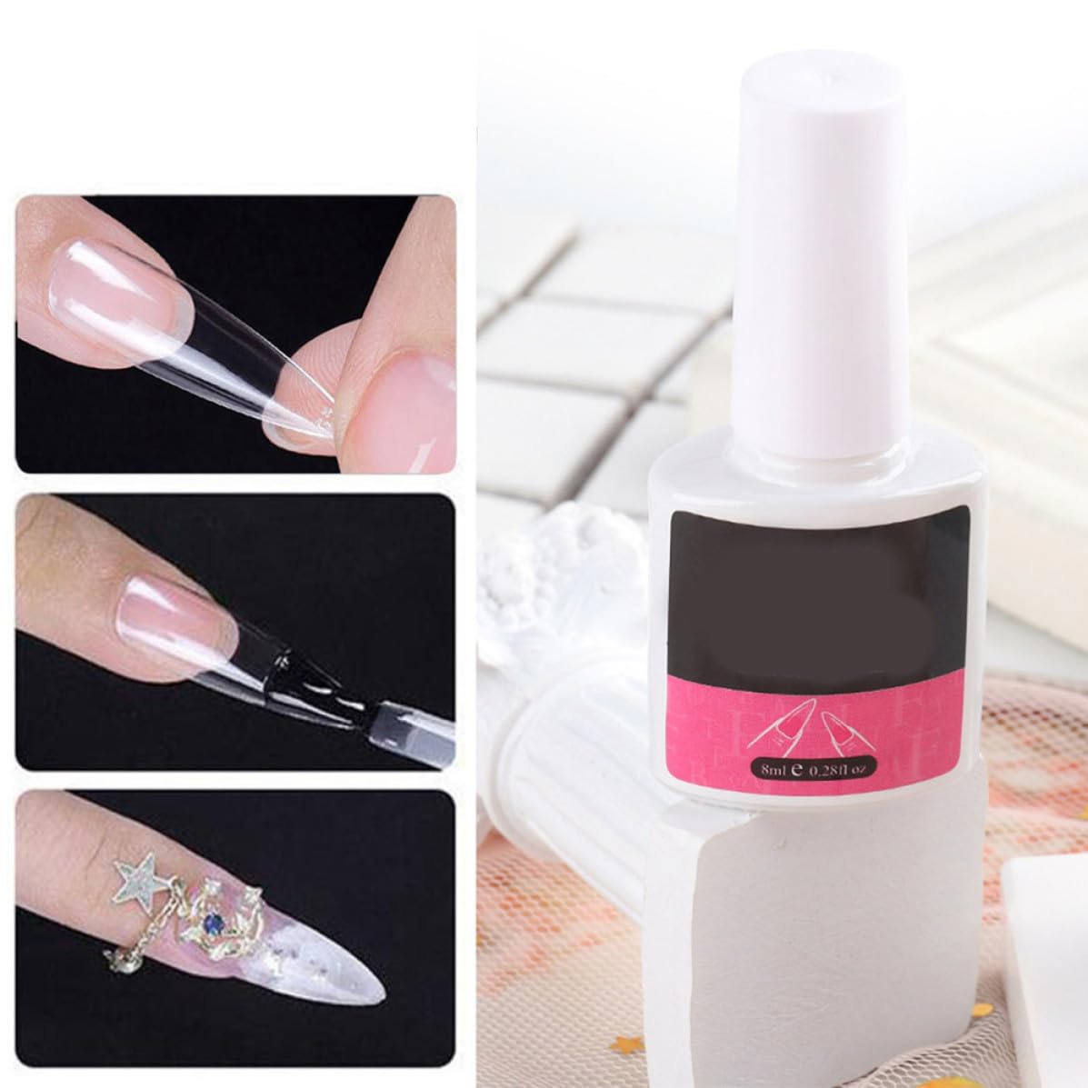 2pcs Nail Extension Gel for Manicure, Easy Application Adhesive