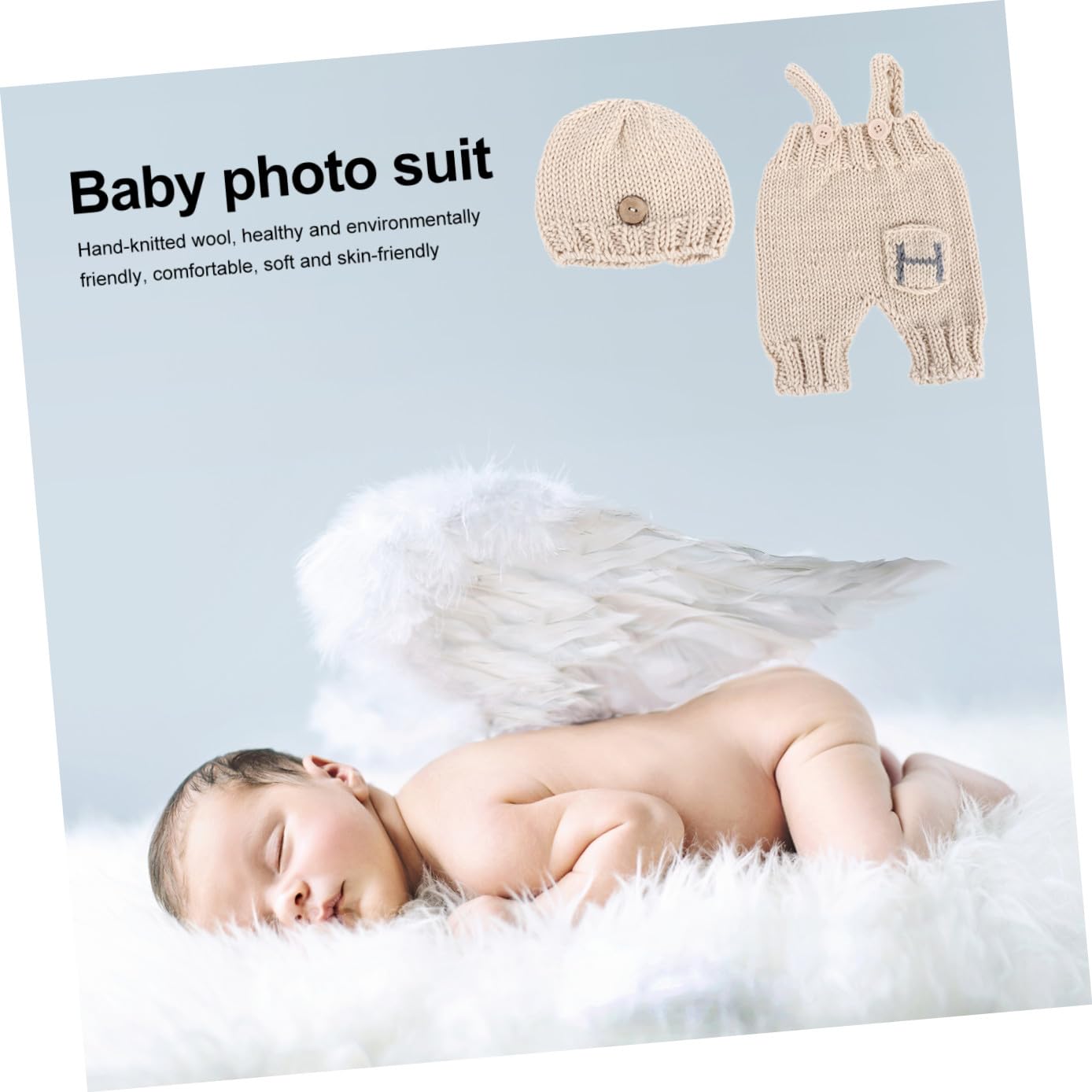 LIFKOME 3 Uds Atrezos Para Fotografía De Bebés Gorro Para Niños Pequeños Sombrero Para Niñas Kit De Punto Traje De Fotografía Infantil Traje De Navidad Para Bebés De Bebé Ropa De