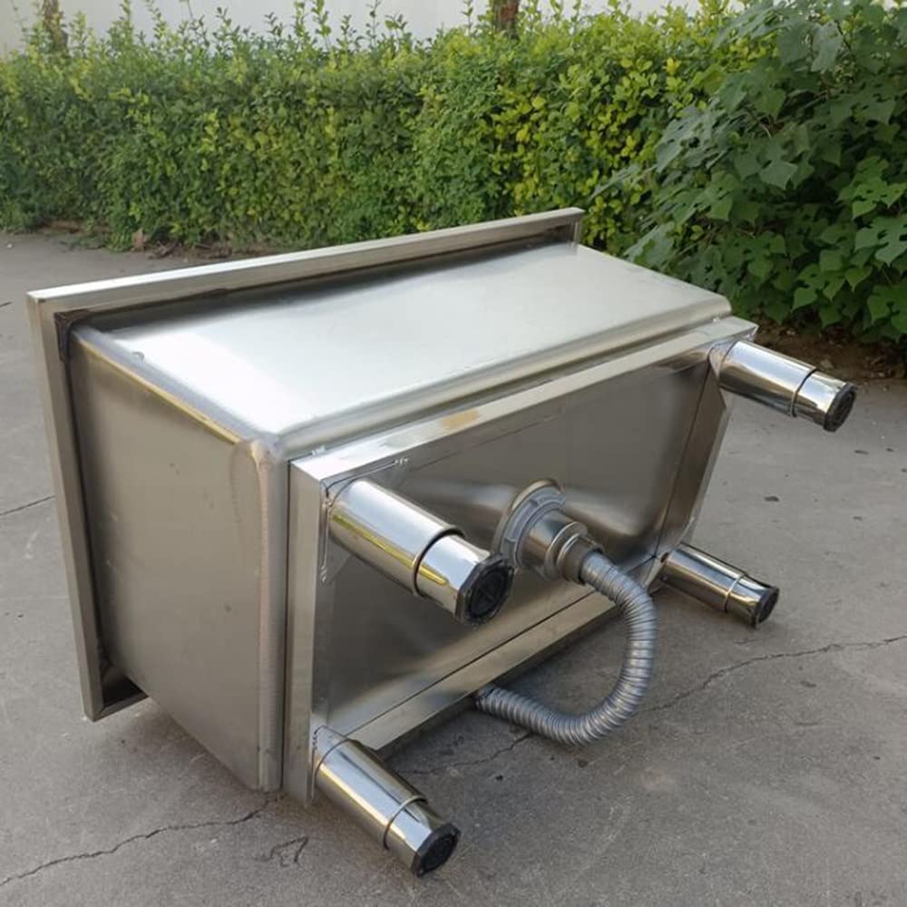 Edelstahl Mopp Spüle, Waschtisch Waschbecken Utility Wanne Schwerlastspülen mit Wasserhahn für Waschraum, Werkstatt, Keller, Garage, Hängespüle (Farbe : Silver, Größe : 100x40x30cm)