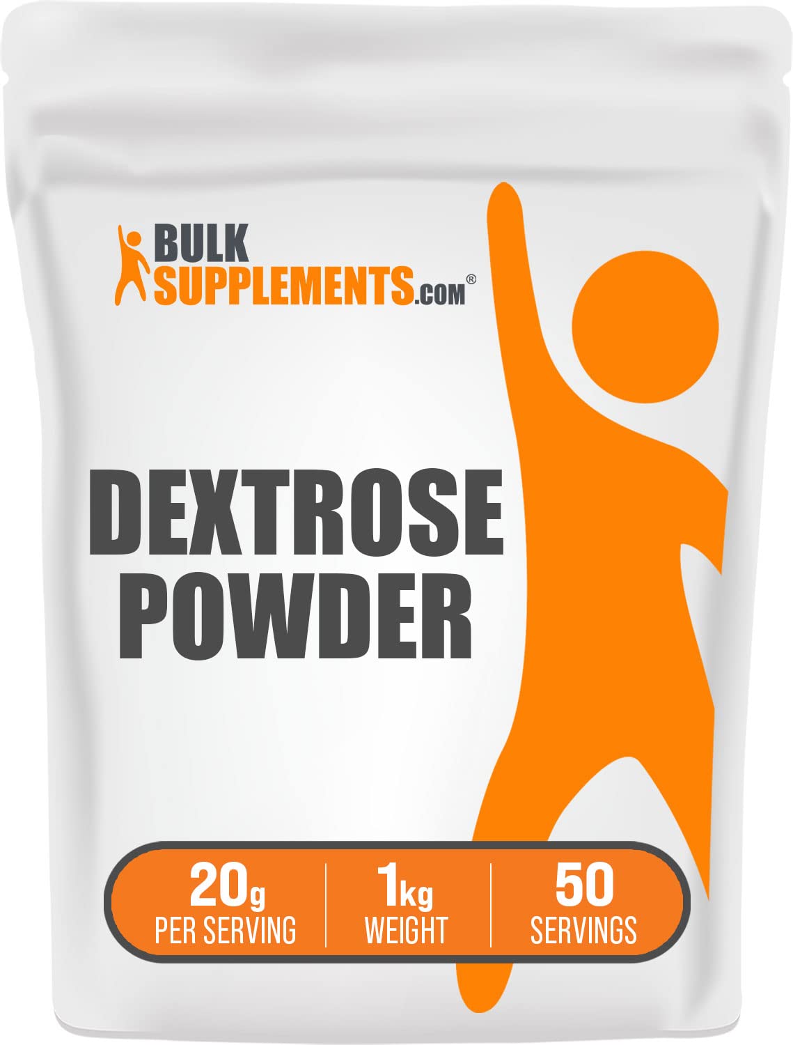BulkSupplements.com Dextrose Powder - Dextrose Monohydrate, Natural Dextrose Corn Sugar, Dextrose Sugar - Sugar Substitute & Gluten Free, 20g per Serving, 1kg (2.2 lbs) (Pack of 1)