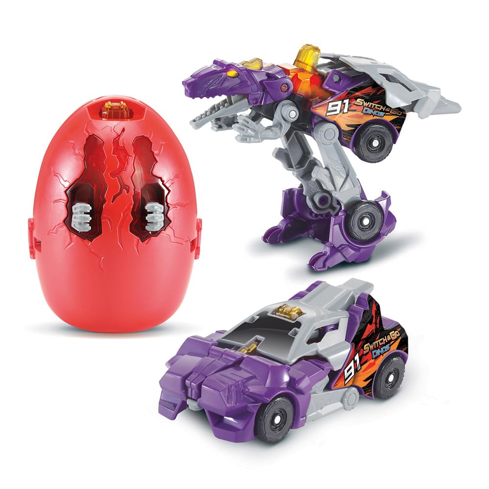 VTech Switch & Go Dinos Œuf Dinosaure Transformable Jouet Sonore 2e Génération 6 Modèles Cadeau Enfant 4 Ans Français