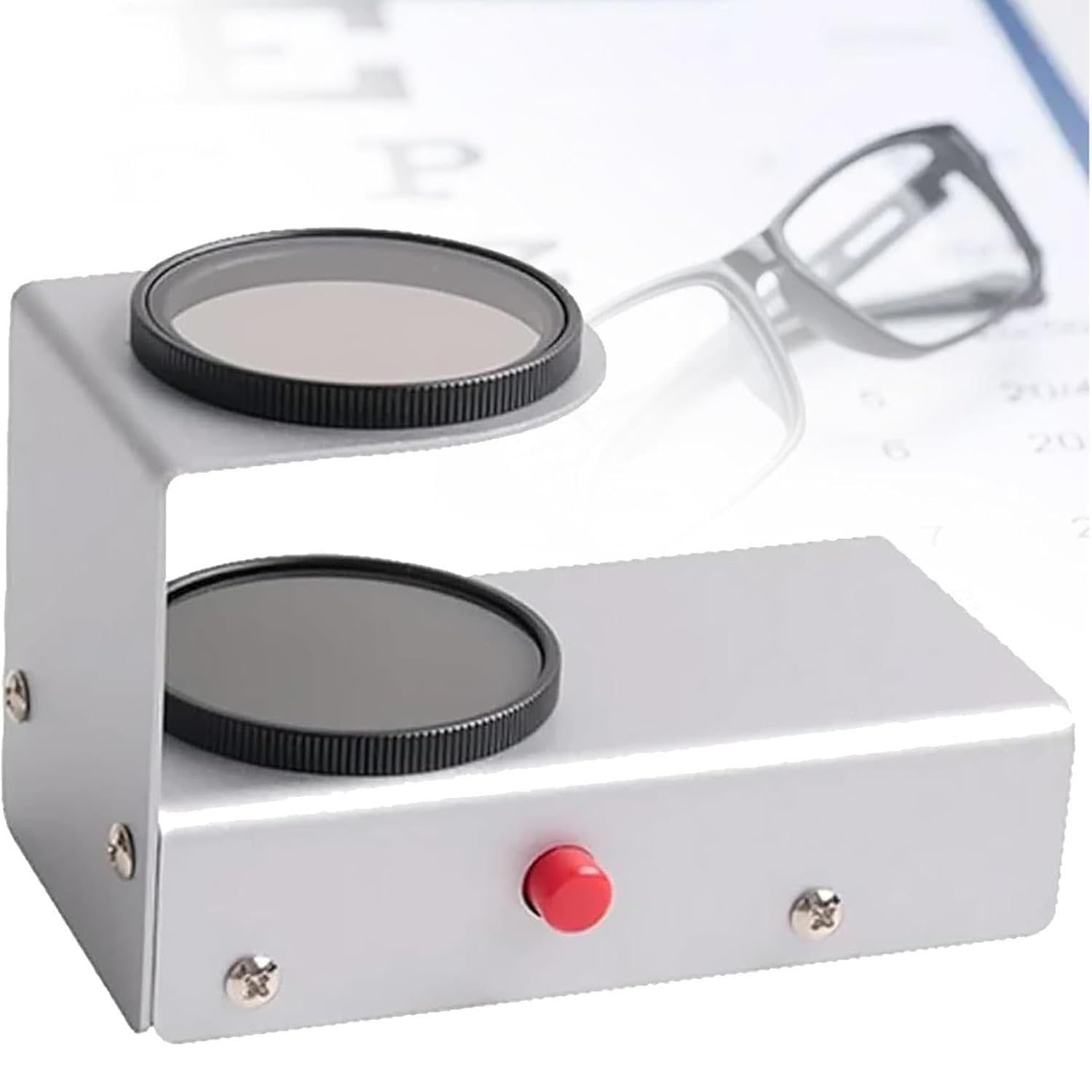Testeur De Contrainte Polarisant, Testeur De Contrainte pour Verres De Lunettes avec Interrupteur À Bouton-Poussoir, Diamètre De 4,6 Cm, Luminosité Uniforme Et Bague Rotative Et Réglable