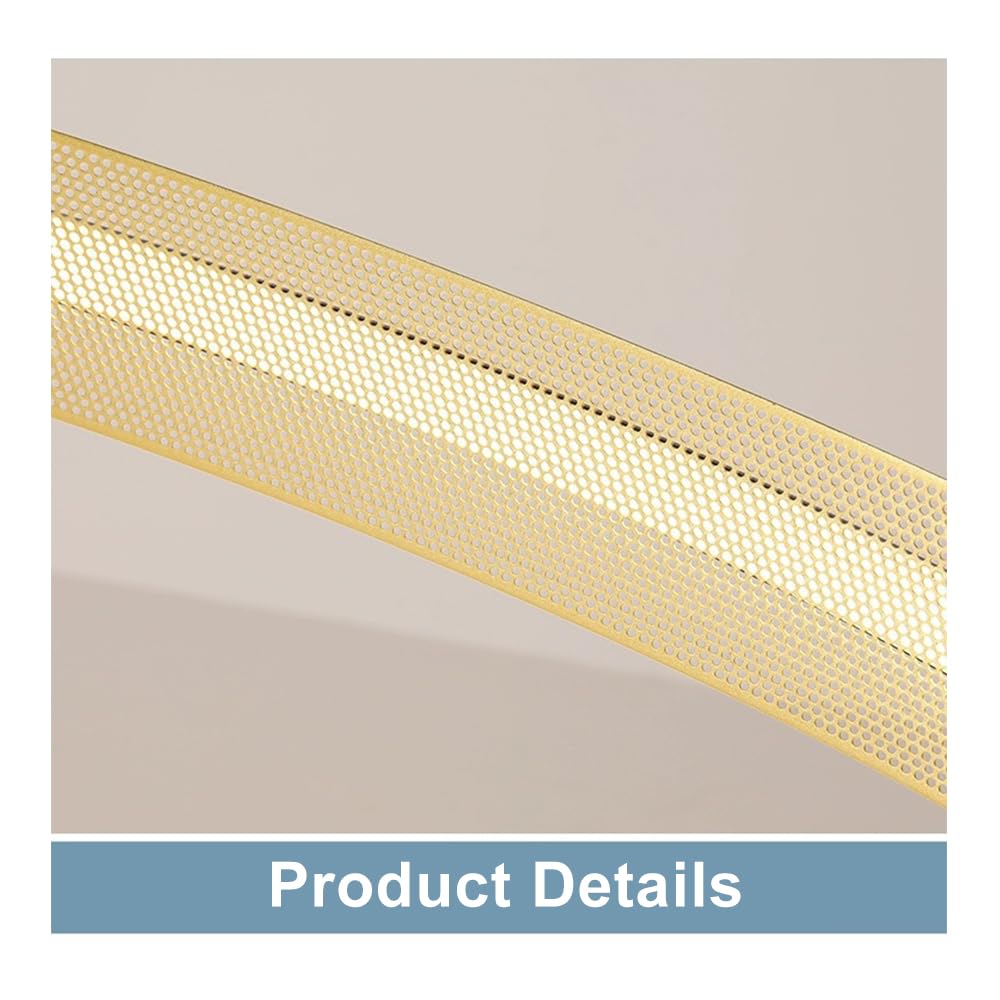 Lampadario Moderno ad Anello Lampada da soffitto a LED Lampada a Sospensione lineare Tavolo da Pranzo Apparecchio di Illuminazione Lampadari sospesi in Metallo per Soggiorno Camera