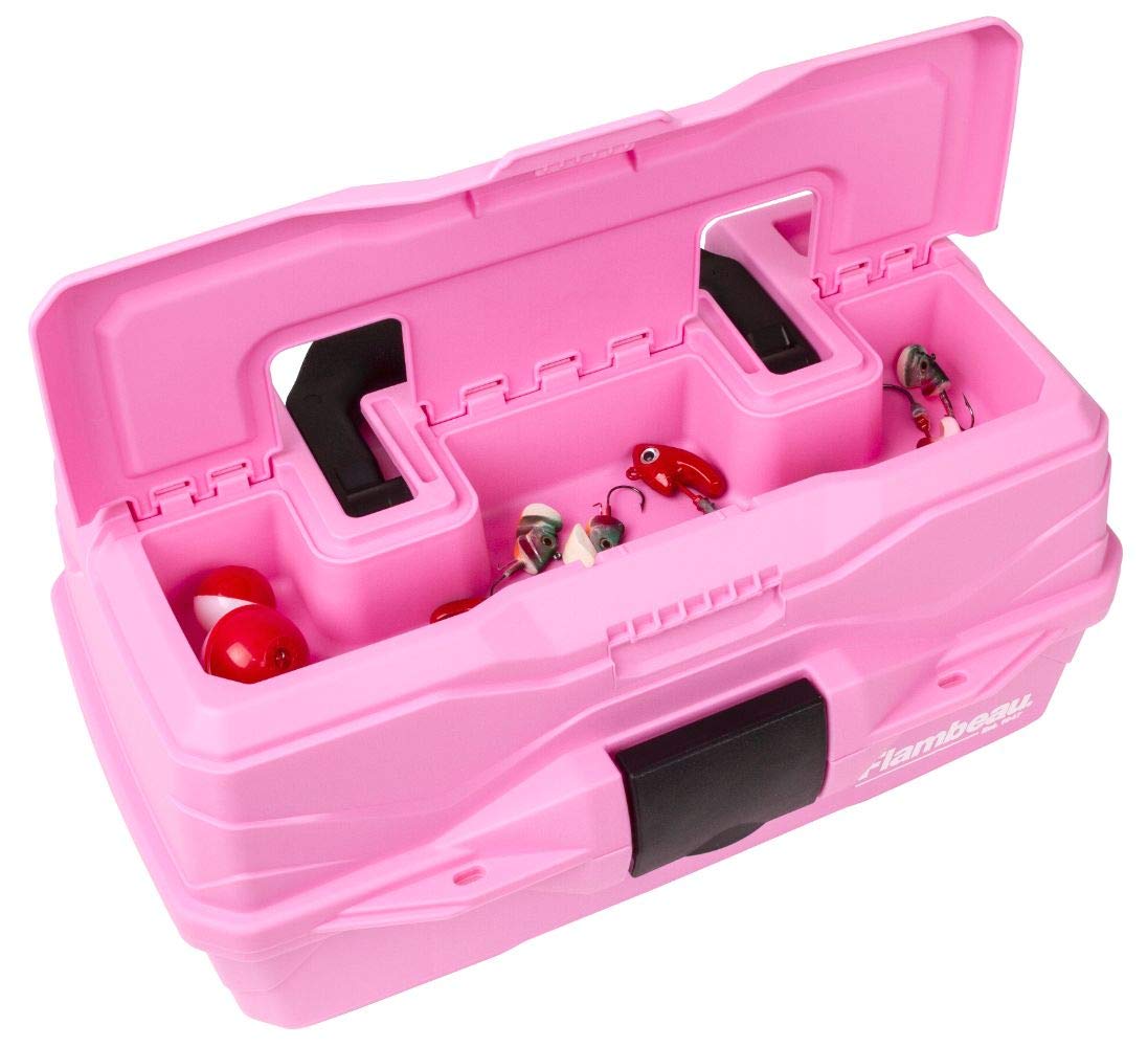 Flambeau Outdoors 6391PR 1-Tray Classic Tray Pink Ribbon Tackle Box, Portable Tackle Storage
