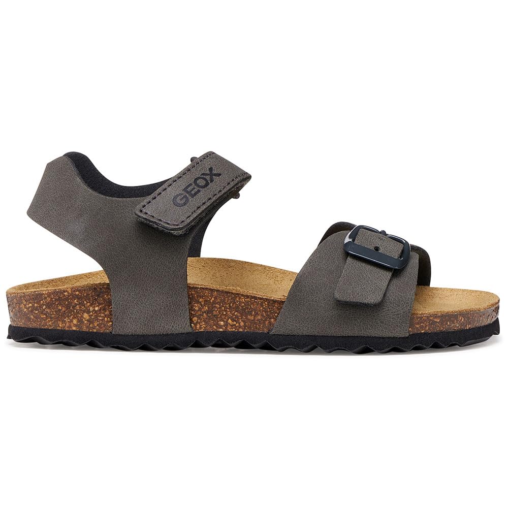 Geox J Ghita Boy B Sandal, Dark Grey, 38 EU