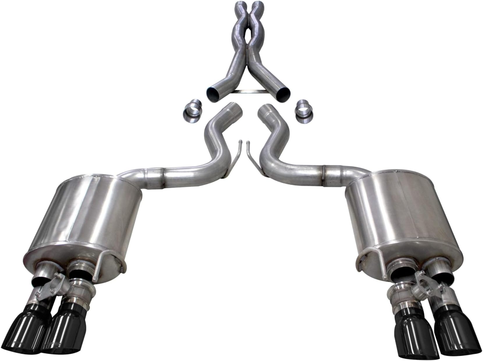 2018-2019 Ford Mustang Gt 3.0" Dual Rear Exit Valve Cat-Back Exhaust System with Twin 4.0" Tips (21001) Sport - Extreme Sound Levels