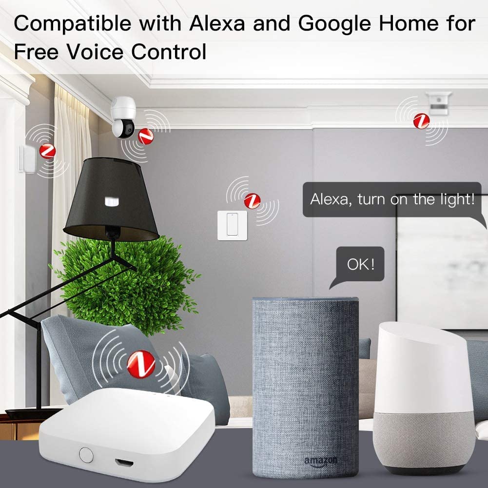 MOES Home Bridge per ZigBee, Gateway Hub Smart Life App Telecomando Wireless con Alexa Google Home