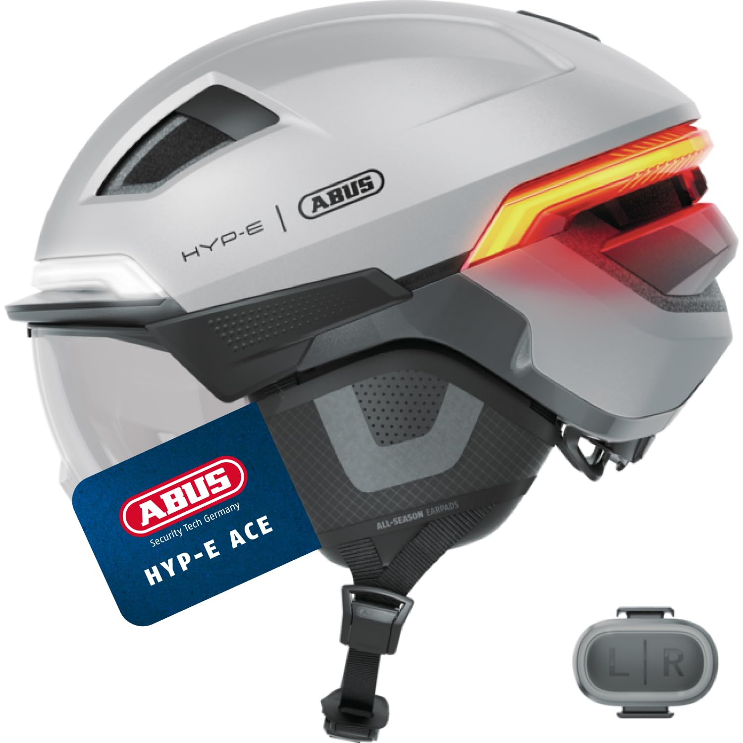 ABUS Fahrradhelm HYP-E ACE mit Beleuchtungs- und Komfortfunktionen