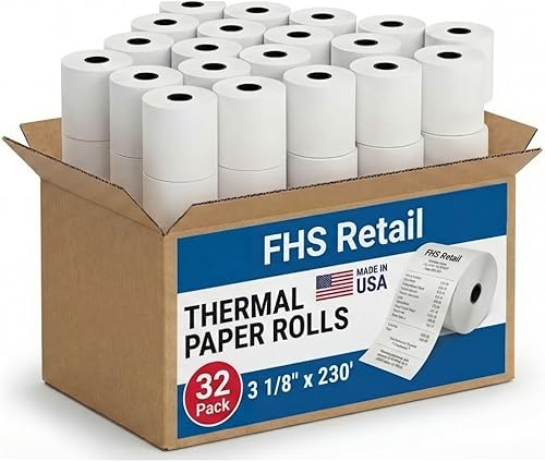 Miniatura 8 de Caja registradora térmica, 3 rollos de papel de POS, 3 1/8" x 230 pies