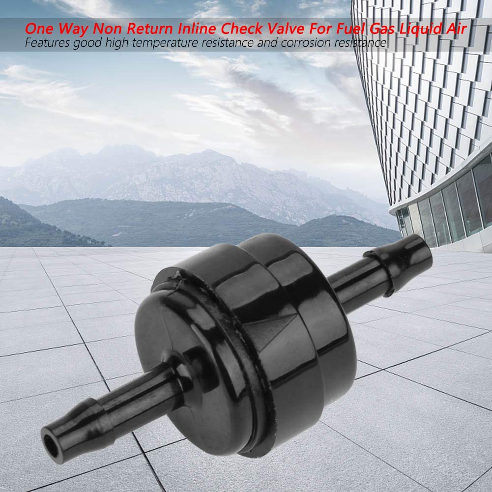 Válvula de retención unidireccional sin retorno, 1/8" 3/16" 1/4" 5/16" válvula de retención en línea sin retorno para combustible gas líquido aire (1/8 pulgadas)