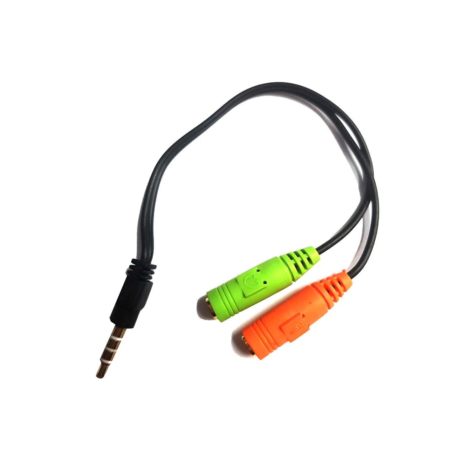 Mr. Gadget's Solutions3.5mm Stereo Audio Splitter Cable 2 Female to 1 Male with Separate Headphone & Microphone Connectors
