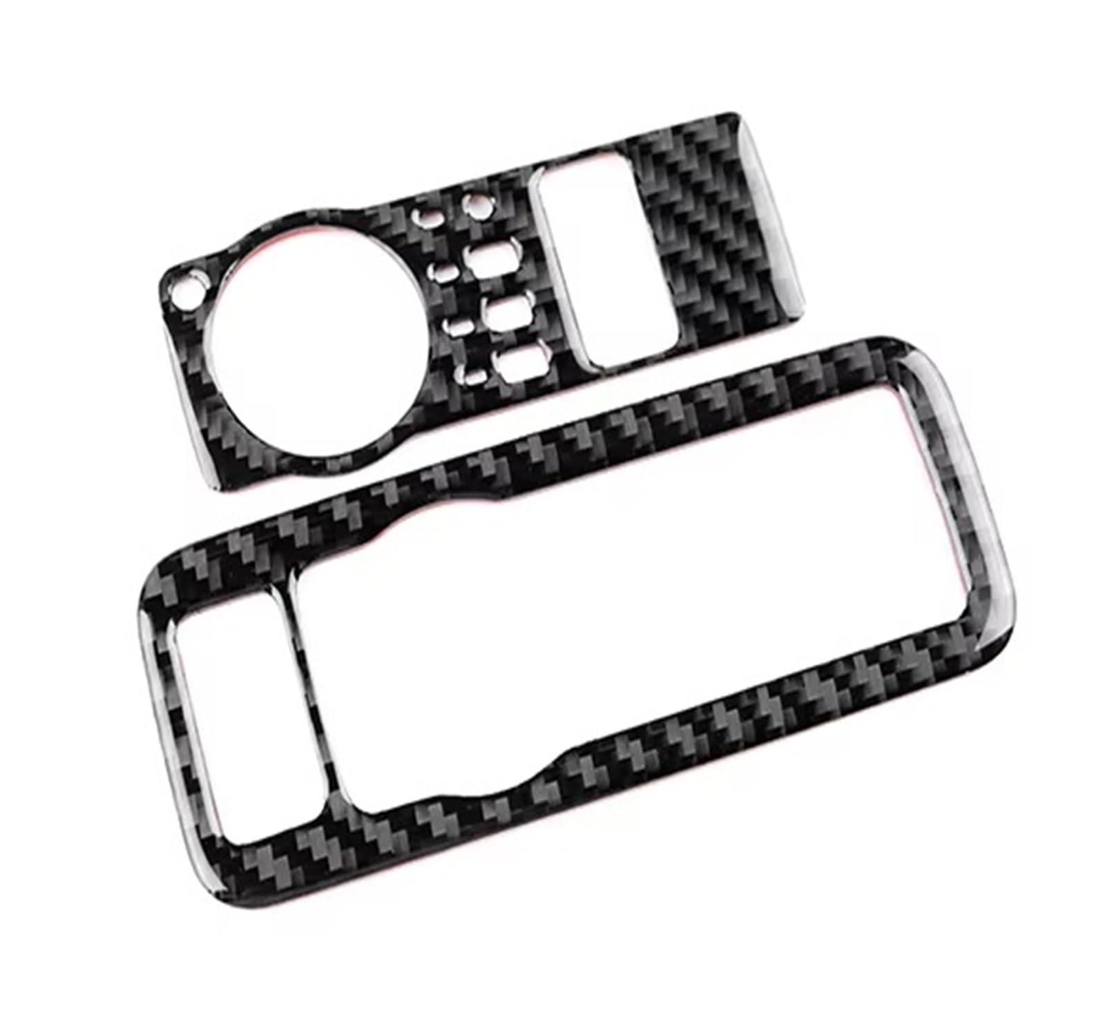 Interior Trim for Mustang GT for Dark for Horse for EcoBoost 2024 2025 LHD RHD Headlight Switch Interior Trim Sticker Cover Trim Sticker(Black Carbon)