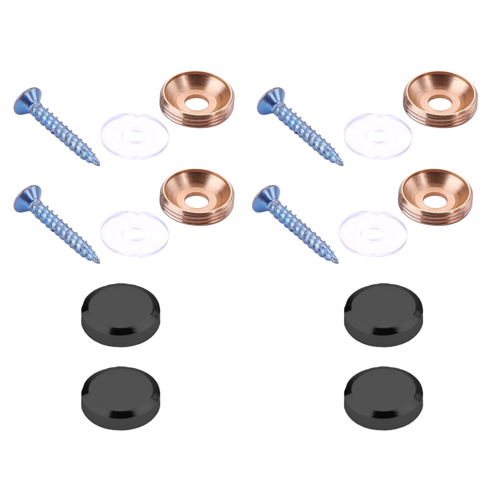 4Pcs Glass Screws Caps Covers Nails Fasteners Flat Decorative Caps Billboards Decoration Nails Furniture Hardware
