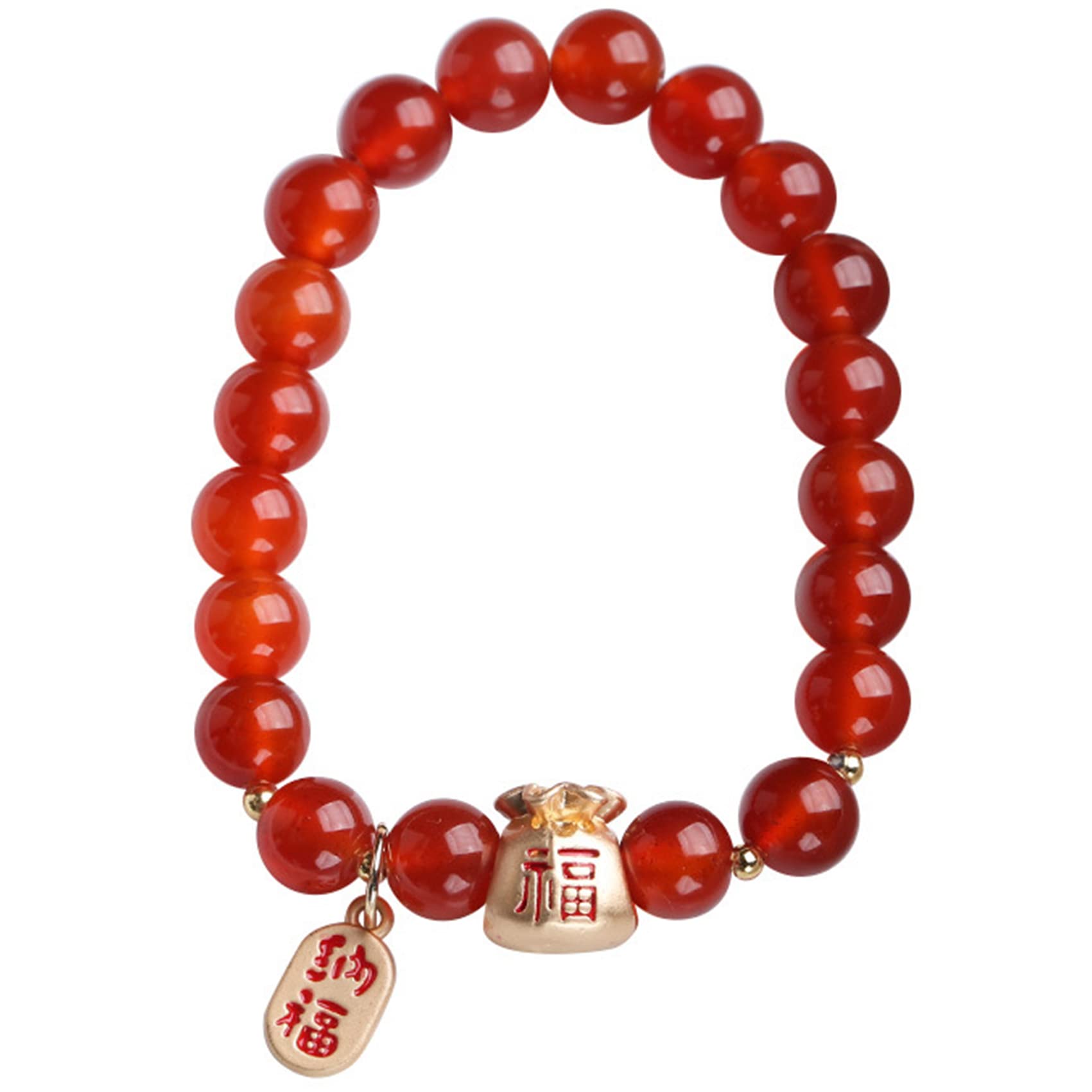 Naturalna bransoletka z kamienia szlachetnego, Bransoletka Bransoletka Torba Wisiant Bransoleta Kryształowa duchowa bransoletka Amulet Szczęśliwy Totem