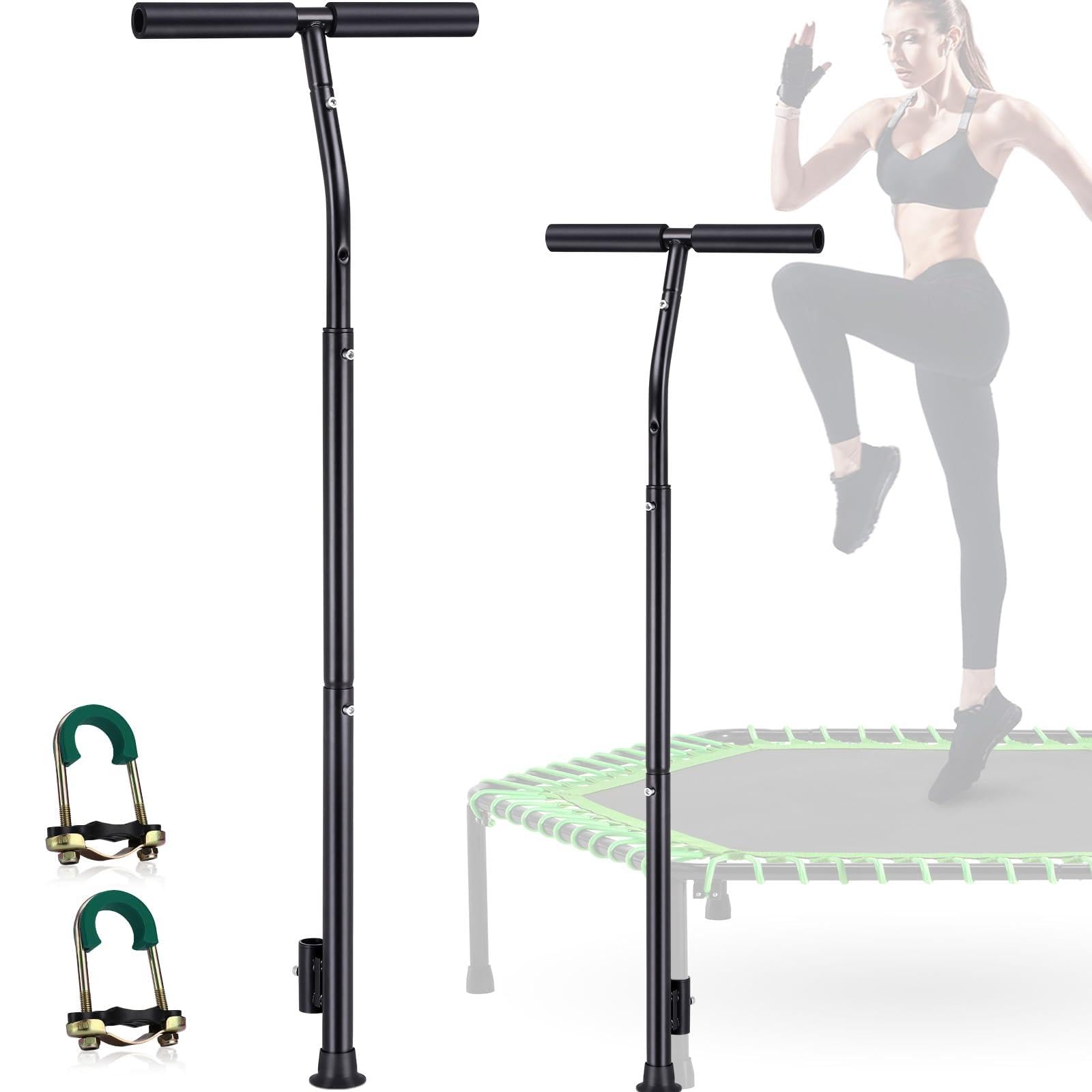 TOBWOLF Rebounder Handle Bar Accessory for Fitness Trampolines, Universal Bar Handle for Rebounder Jumping Cardio Trainer Workout (Trampoline Not Included)