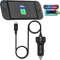 Vista 1 de Cargador de coche compatible con Switch 2OLED1, repuesto de adaptador de carga de coche de alta velocidad FYOUNG para Switch 2