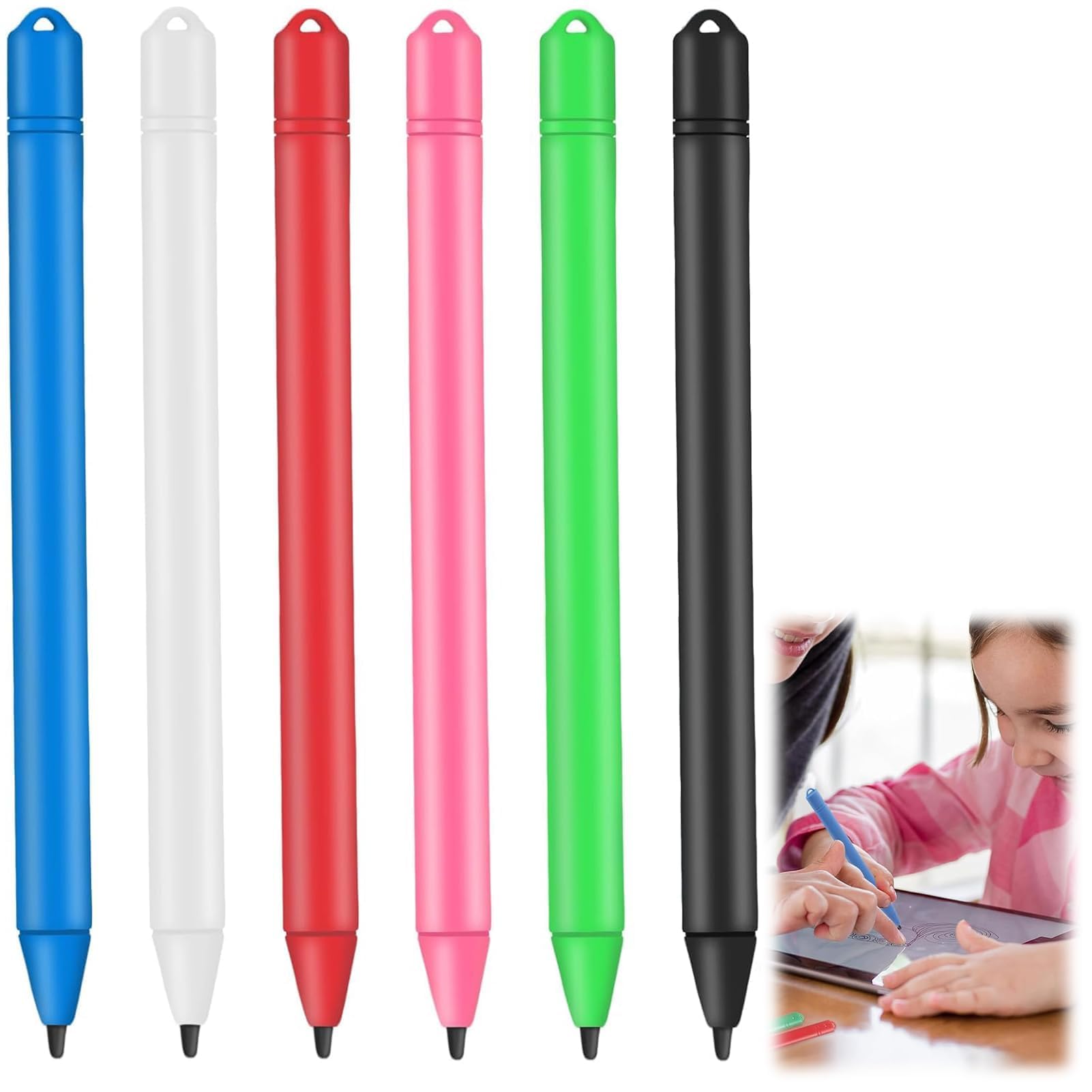 6 PCS Penna per Pittura LCD,Stilo Per Tavoletta Grafica LCDm,Penna Da Disegno Stilo Per Pannello Lcd Plastica da Disegno Adatta per Tavolette da Scrittura LCD e da Disegno.