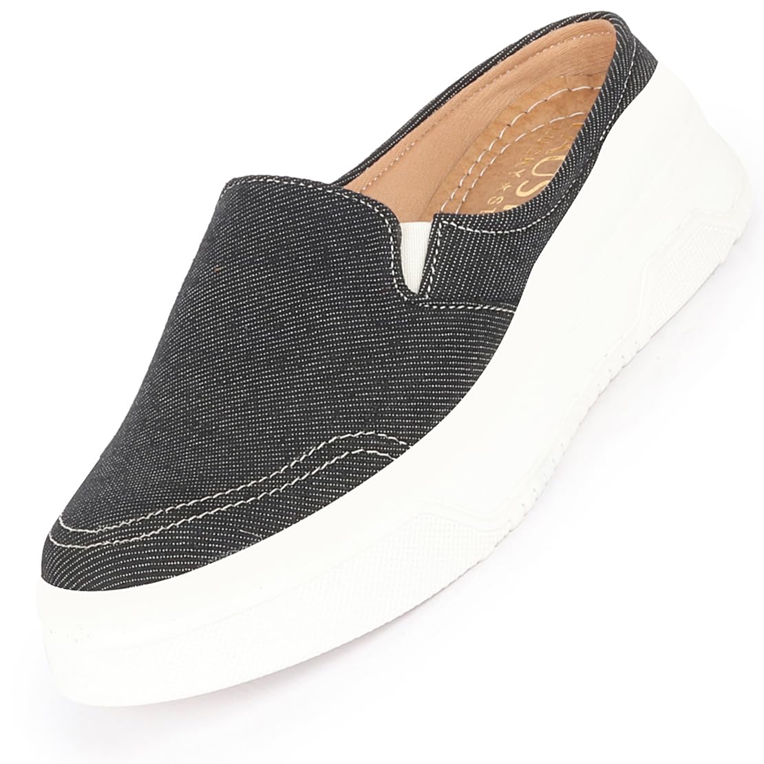 FAUSTO FST FJDWC-7014 GREY-41 Womens Grey Fashion Classic Stitched Upper Denim Open Back Slip On Height Enhancer Casual Shoes (8 UK) (B0CJQ6G77N) Amazon Price History, Amazon Price Tracker