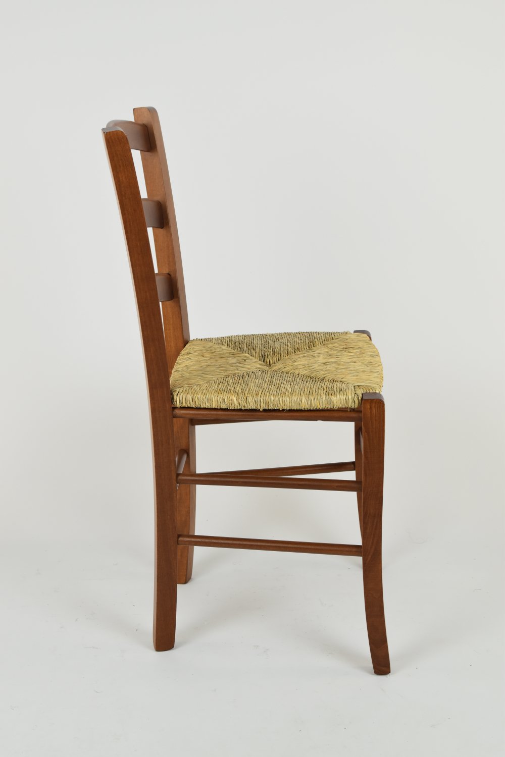 t m c s Tommychairs - Zestaw 4 krzeseł Venice nadaje się do kuchni i jadalni, struktura z drewna bukowego w kolorze jasny orzech i siedzisko ze słomy