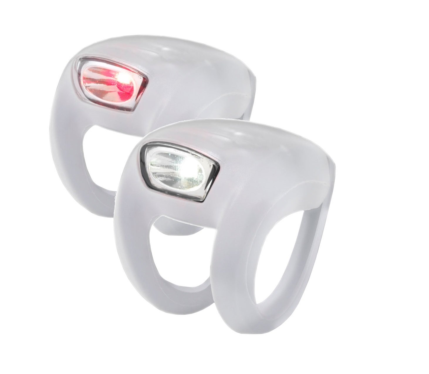 Knog FROG STROBE TWINPACK BIKE LIGHT- The Original Frog, LED, 600m+ Visibility, Quick Silicone Mounting, Headlight and Taillight, Water resistant, Batteries Included, 3 Flash Modes