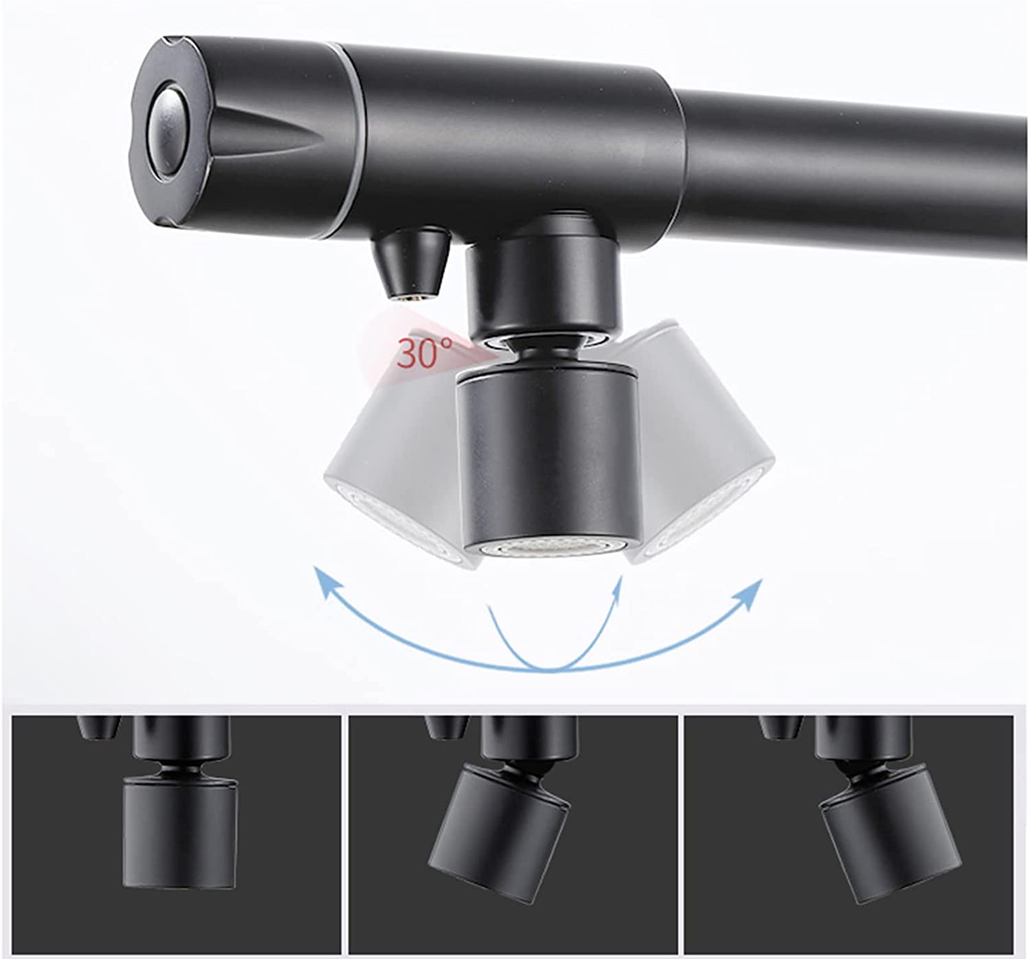 QTANZIQI Grifo de Cocina Negro de 3 vías con Modo Dual Grifo con Filtro de ósmosis 3 en 1 Grifo para Fregadero para Sistemas de ósmosis Filtro de Agua para Fregadero de Cocina versátil.