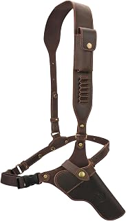TOURBON Adjustable Leather Chest Rig Pistol Holster