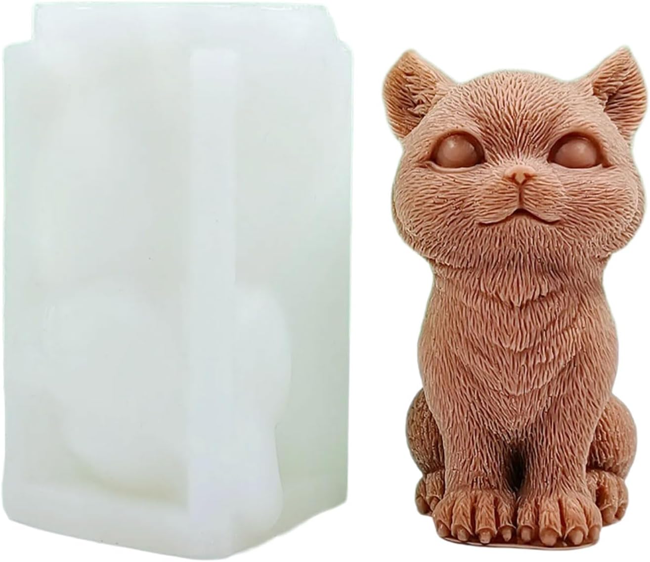 Cats Molds Sitting Cats Silicone Moulds Scented Casting Molds Animal Clay Moulds for Cake Decorations