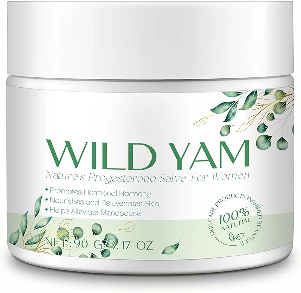 Xaarty Wild Yam Cream for Hormone Balance, Natural Skincare Products, Alleviate Menstrual Discomfort, Rich In Vitamins, Nourish The Skin, Alleviate Menopause-Related Issues In Women, 3.17 Oz