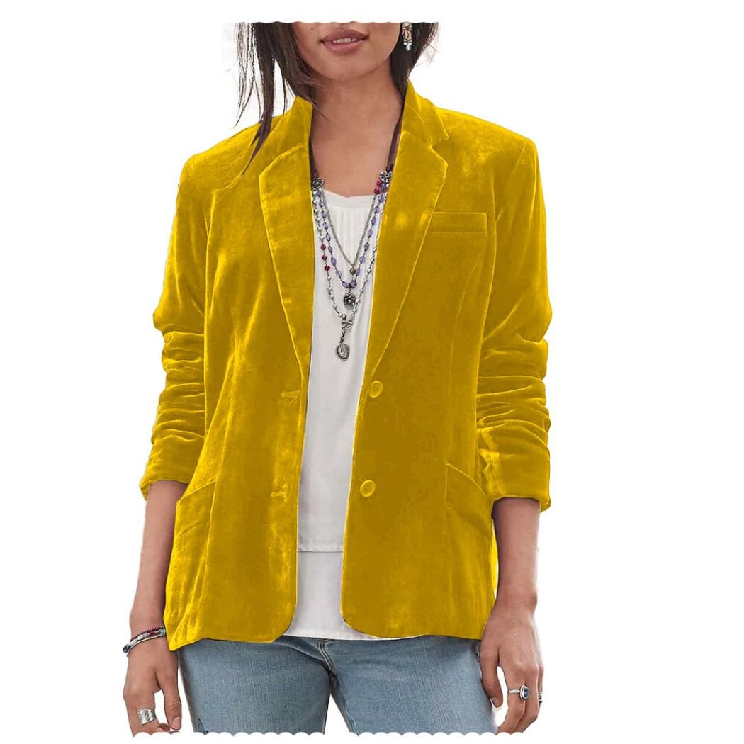 Womens Office Coat Velvet Blazer Business Workout Long Sleeve Blazer Women Suit Jacket Winter Clothes