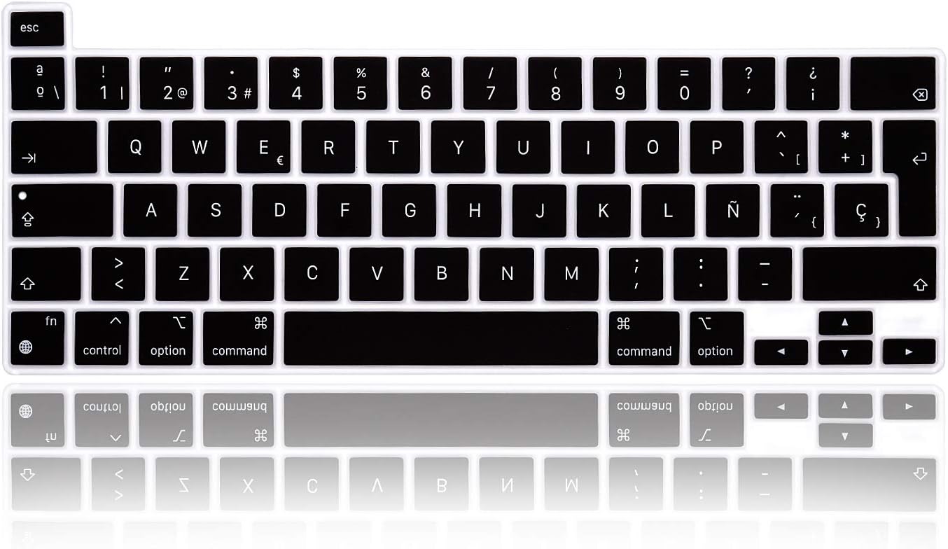 XSKN MacBook Pro Keyboard Cover - Silicone Skin With MacOS Shortcuts For 2019-2020 Touch Bar Models