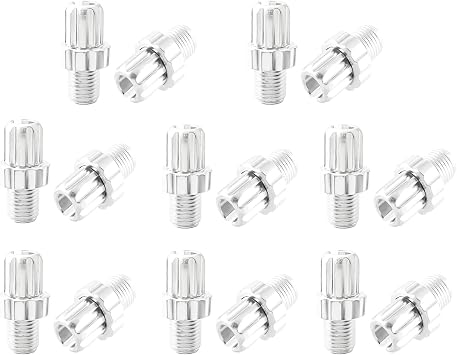 10 Pieces M7 Bicycle Brake Lever Adjustment Screw, Aluminum Alloy Brake Cable Lever Barrel Adjusters Nut Screws