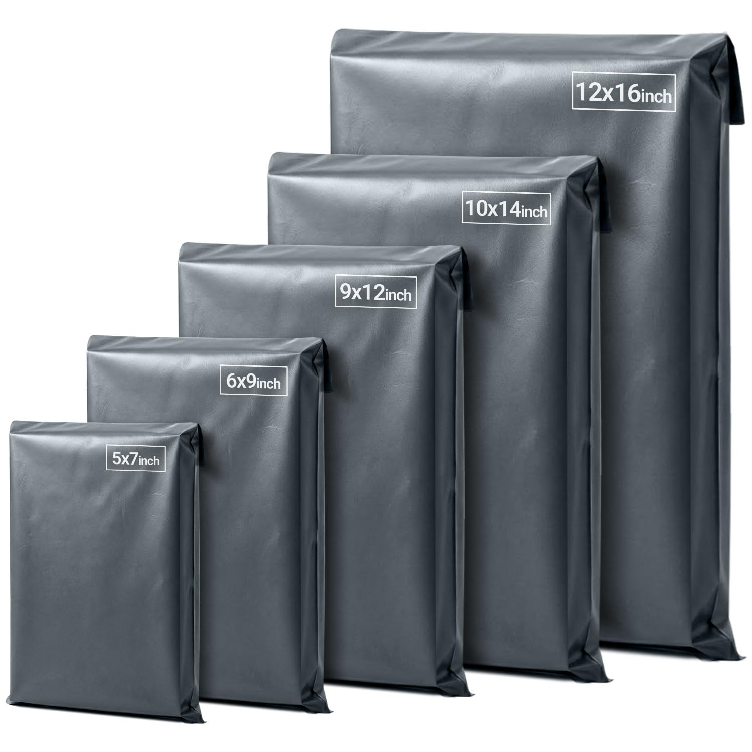 EPACKAGING 125 Mixed Grey Parcel Bags Tamper-Proof Strong Postal Packaging Bags for Shipping Mailing & Delivery 5 Sizes Small to Large 25 Each