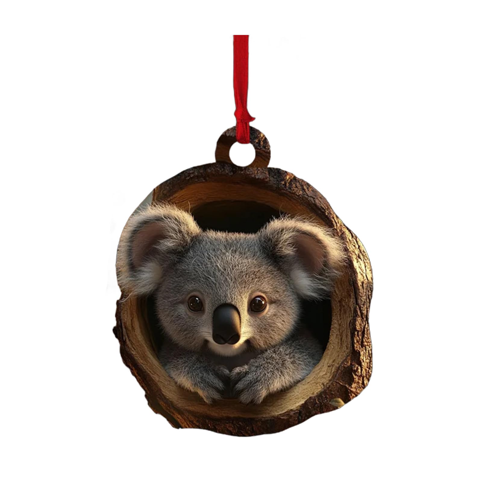 Buxuaaaa Koala Pendant Charm Owl Christmas Ornament Craft From Sturdy 2D Acrylic Materials Fashion Accessory For Seasonal Decoration Tree Hanging