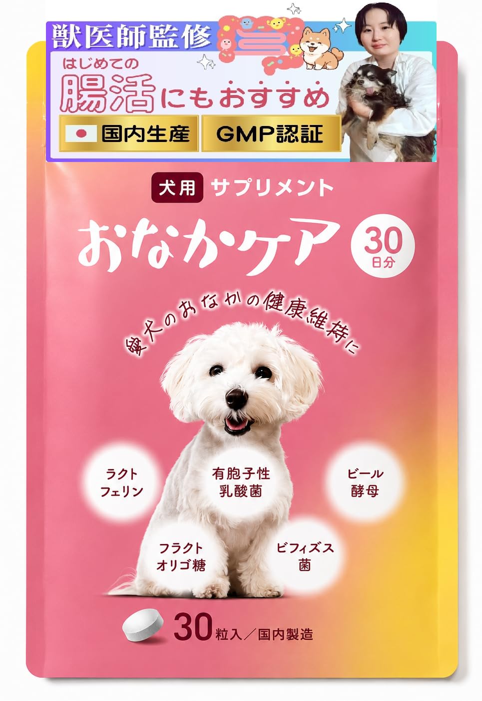 Amazon | 【獣医師監修】 犬用サプリメント 初めての腸活にも おなか 