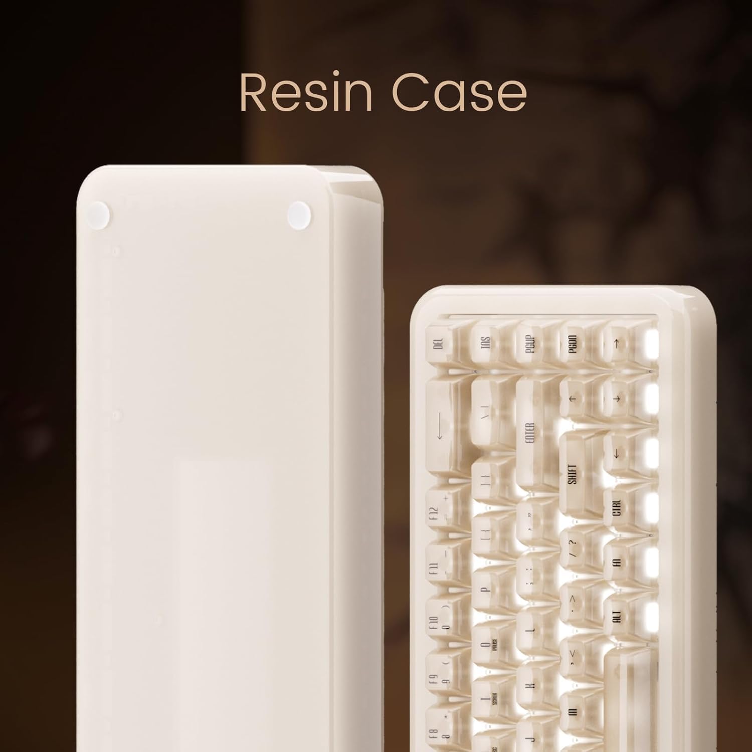 Amazon | Akko(アッコ) YU01 レジン製キーボード 65%英語配列 透明キー