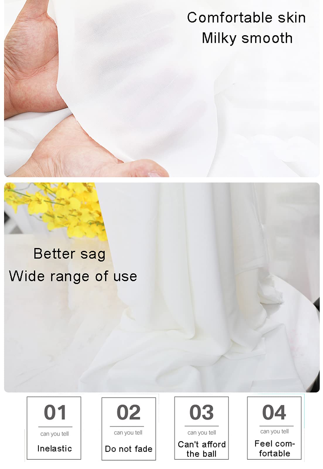 Tela de Chifón Diy Making Fabric 150 cm de Ancho Tela de Chifón Cortinas de Cinta de Chifón para la Decoración de Banquetes de Bodas Largas Mesas Al Aire Libre/Gris Claro/1,5 * 2M