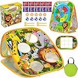 JoyRapt 3 in 1 Bean Bag Toss Outdoor Toys for Toddlers Kids, Cornhole Outside Toys, Carnival Game Toodler Outdoor Indoor Gift for Birthday or Christmas for Ages 3-12 (Animal)