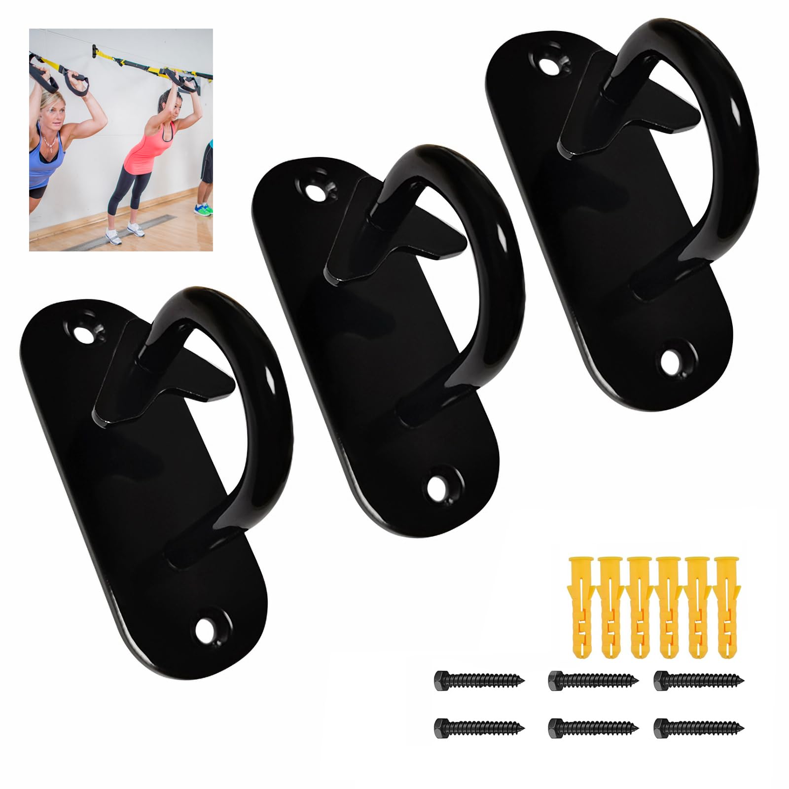 3 Pcs Resistance Band Wall Anchors Wall Mount Workout Anchors | Desertcart  Seychelles