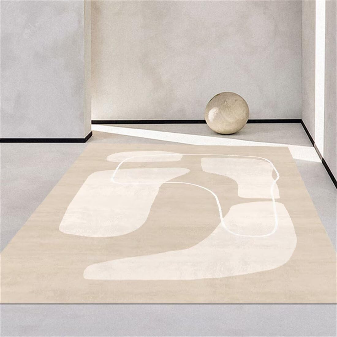 Grand tapis de salon moderne gris pour une décoration chambre ado