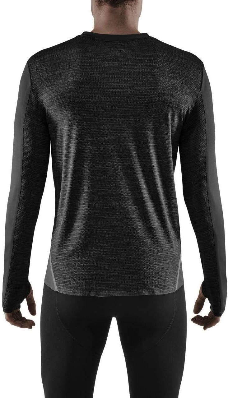 CEP Men's Run Long Sleeve Shirt, Black, Small